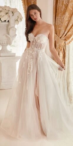 Andrea & Leo A1089W Penelope Blossom Bridal Gown With Overskirt(Andrea Leo A1089w Penelope Blossom Bridal Gown With Overskirt)