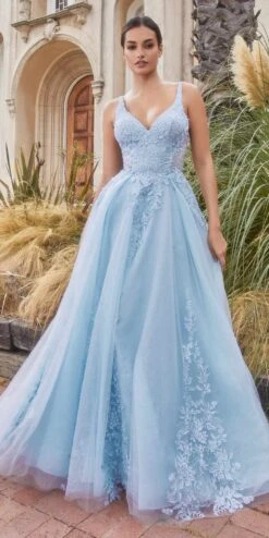 Andrea & Leo A1125 Floor Length A-Line Pastel Elysium Lace V-Neck Gown(Andrea Leo A1125 Floor Length A Line Pastel Elysium Lace V Neck Gown) 7 Andrea & Leo A1125 Floor Length A-Line Pastel Elysium Lace V-Neck Gown(Andrea Leo A1125 Floor Length A Line Pastel Elysium Lace V Neck Gown) -Dress Promotion Store A1125 blue