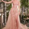 Andrea & Leo A1382 Dress Tulle Daisy Overskirt Gown(Andrea Leo A1382 Dress Tulle Daisy Overskirt Gown) 2 Andrea & Leo A1382 Dress Tulle Daisy Overskirt Gown(Andrea Leo A1382 Dress Tulle Daisy Overskirt Gown) -Dress Promotion Store A1382 BLUSH front