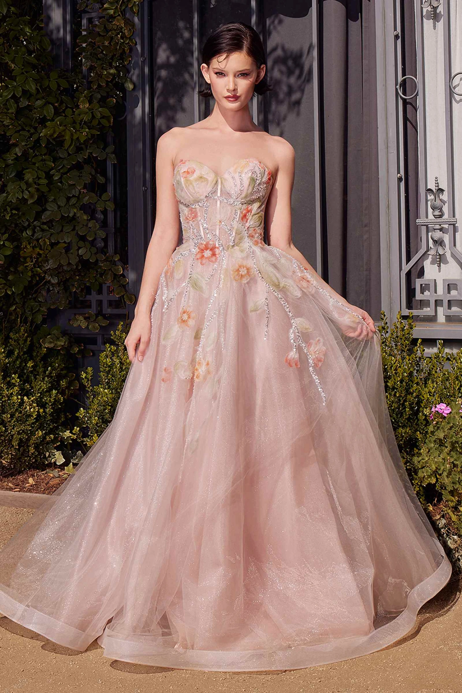 Andrea & Leo A1383 Dress Watercolor Floral A-Line Gown(Andrea Leo A1383 Dress Watercolor Floral A Line Gown) 6 Andrea & Leo A1383 Dress Watercolor Floral A-Line Gown(Andrea Leo A1383 Dress Watercolor Floral A Line Gown) - Image 4
