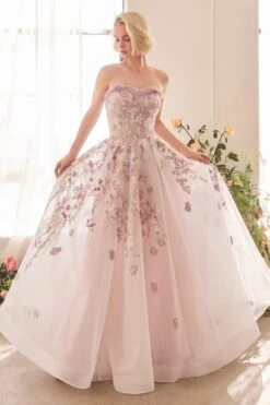 Andrea & Leo A1455 Dress Romance Embroidery A-Line Corset Gown(Andrea Leo A1455 Dress Romance Embroidery A Line Corset Gown)