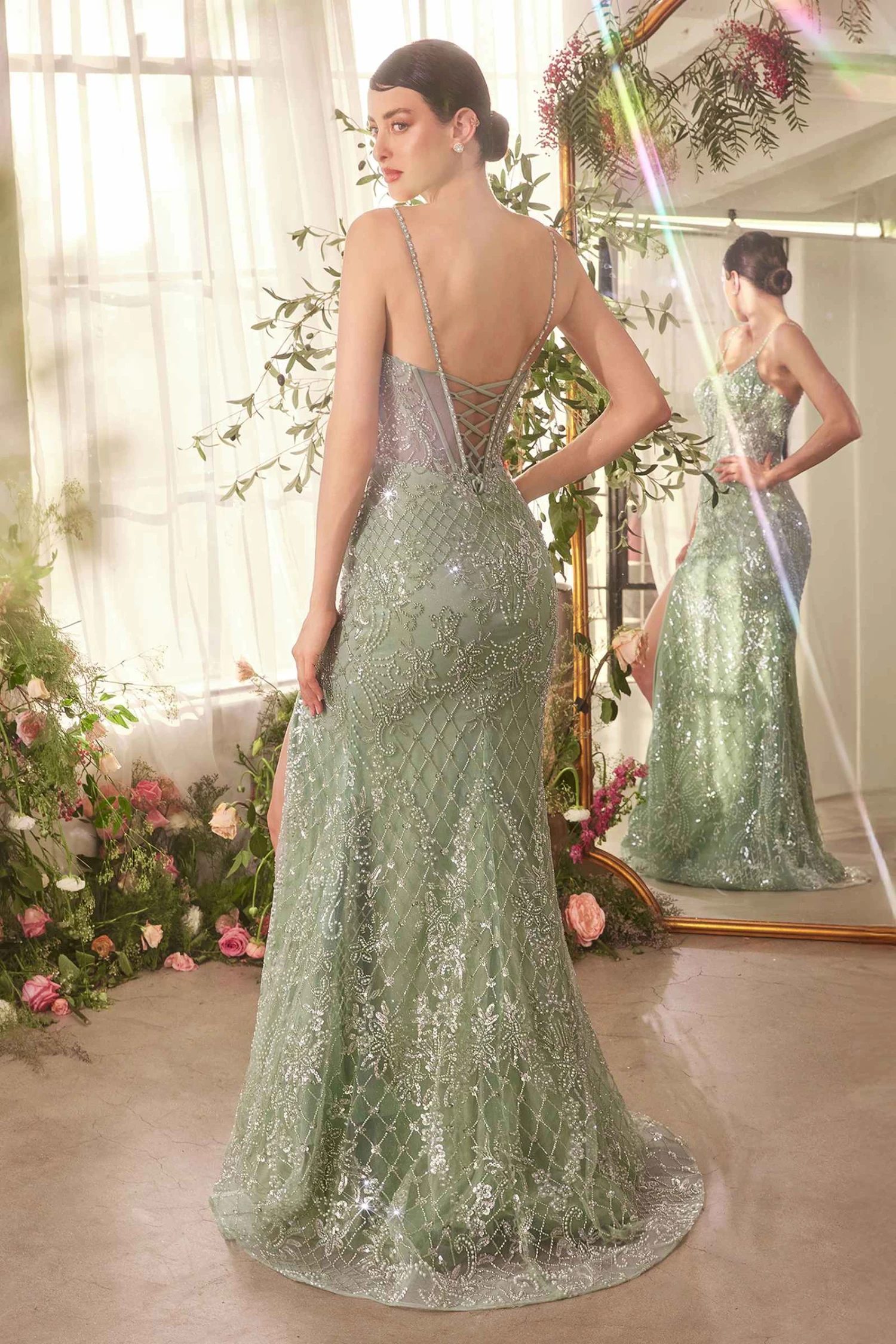 Andrea & Leo A1470 Dress Crystal Neckline Beaded Gown(Andrea Leo A1470 Dress Crystal Neckline Beaded Gown) 6 Andrea & Leo A1470 Dress Crystal Neckline Beaded Gown(Andrea Leo A1470 Dress Crystal Neckline Beaded Gown) - Image 4