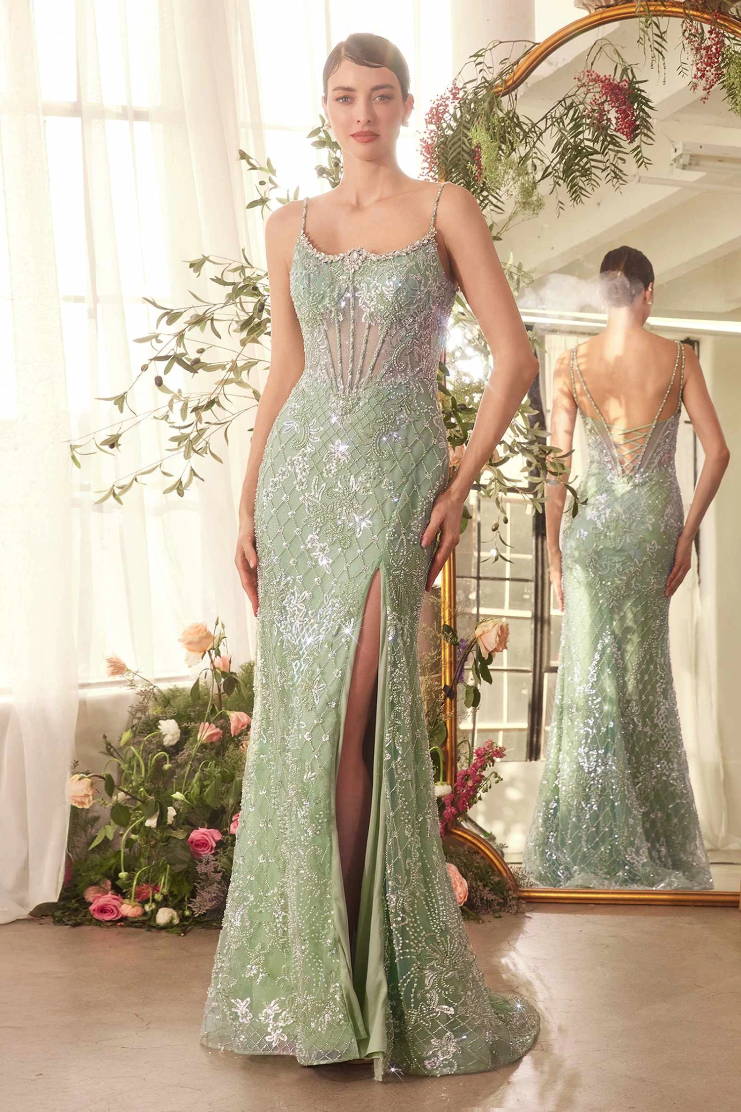 Andrea & Leo A1470 Dress Crystal Neckline Beaded Gown(Andrea Leo A1470 Dress Crystal Neckline Beaded Gown) 7 Andrea & Leo A1470 Dress Crystal Neckline Beaded Gown(Andrea Leo A1470 Dress Crystal Neckline Beaded Gown) - Image 5