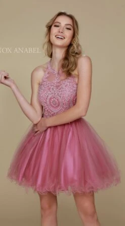 CLEARANCE - Nox Anabel B652 Short Dress Poofy A-Line Tulle Skirt (Size Small)(Clearance Nox Anabel B652 Short Dress Poofy A Line Tulle Skirt Size Small) -Dress Promotion Store B652 nox anabel rose closeup 3b2f6dd9 c7ac 49cf bfaa 87ddeaf397fe