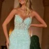 Nox Anabel C1599 Strapless Beaded Tulle Dress With Lace-Up Back(Nox Anabel C1599 Strapless Beaded Tulle Dress With Lace Up Back) -Dress Promotion Store C1599MINTGREEN 5