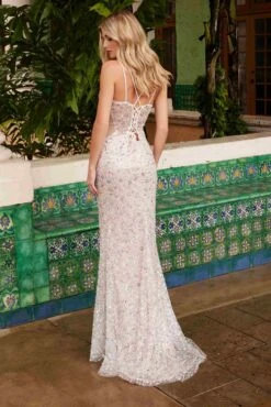 Nox Anabel C1609 Floral Beaded Sweetheart Neckline Gown(Nox Anabel C1609 Floral Beaded Sweetheart Neckline Gown) 18 Nox Anabel C1609 Floral Beaded Sweetheart Neckline Gown(Nox Anabel C1609 Floral Beaded Sweetheart Neckline Gown) -Dress Promotion Store C1609WHITE NUDE 4