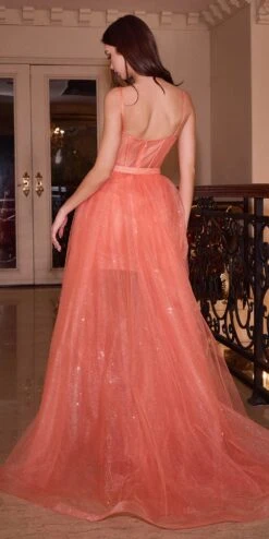 Ladivine CB146 Short Prom Dress With Removable Overskirt(Ladivine Cb146 Short Prom Dress With Removable Overskirt) -Dress Promotion Store CB146 orange 3