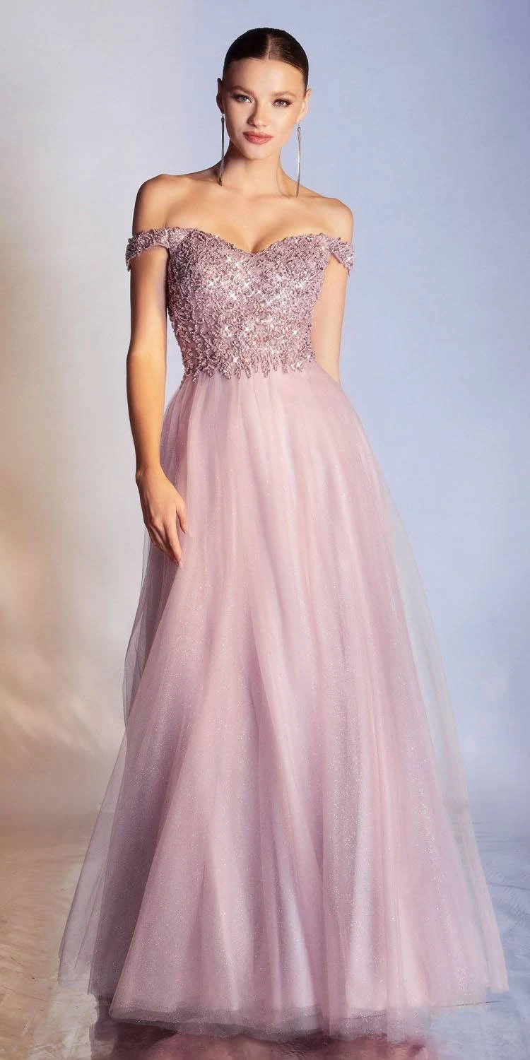 Cinderella Divine CD0177 Glitter Tulle A-Line Ball Gown Off The Shoulder(Floor Length Glitter Tulle A Line Navy Blue Ball Gown Off The Shoulder) 12 Cinderella Divine CD0177 Glitter Tulle A-Line Ball Gown Off The Shoulder(Floor Length Glitter Tulle A Line Navy Blue Ball Gown Off The Shoulder) - Image 10