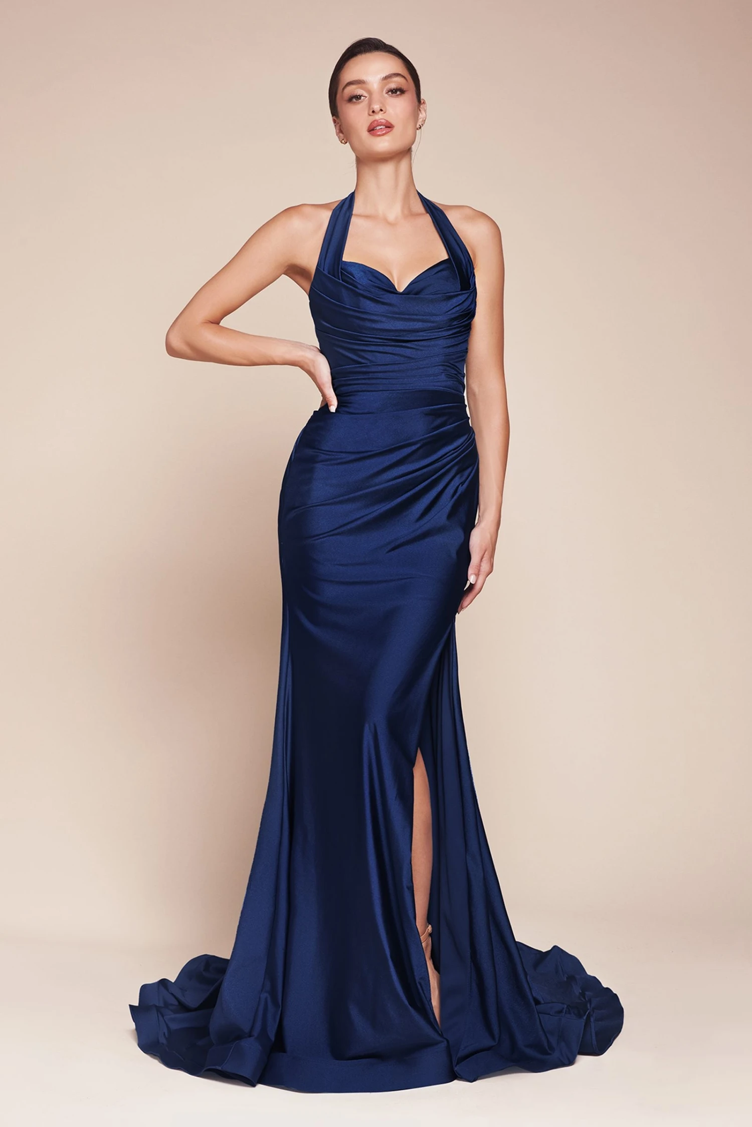 Ladivine CD796 Dress Floor Length Stretch Satin Halter Fitted Gown(Ladivine Cd796 Dress Floor Length Stretch Satin Halter Fitted Gown) 12 Ladivine CD796 Dress Floor Length Stretch Satin Halter Fitted Gown(Ladivine Cd796 Dress Floor Length Stretch Satin Halter Fitted Gown) - Image 10