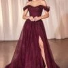 Ladivine CD799 Long Off The Shoulder A-Line Ball Gown(Ladivine Cd799 Long Off The Shoulder A Line Ball Gown) -Dress Promotion Store CD799 PLUM 66f2e0b3 3c50 4df9 a105 4ca012252fa7