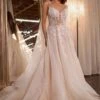 Ladivine CDS476W Long Layered Tulle & Lace Bridal Ball Gown(Ladivine Cds476w Long Layered Tulle Lace Bridal Ball Gown) -Dress Promotion Store CDS476W