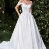 Ladivine CDS513W Dress Off The Shoulder Soft Satin Bridal Ball Gown(Ladivine Cds513w Dress Off The Shoulder Soft Satin Bridal Ball Gown)