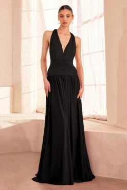 Amoris By Cinderella Divine CV01P(Amoris By Cinderella Divine Cv01p) -Dress Promotion Store CV01P black front