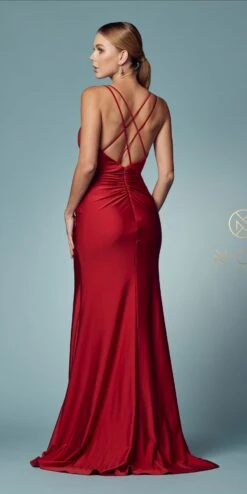 Nox Anabel E1035 Fitted Sheath Floor Length Evening Gown(Fitted Sheath Floor Length Evening Gown By Nox Anabel E1035) 21 Nox Anabel E1035 Fitted Sheath Floor Length Evening Gown(Fitted Sheath Floor Length Evening Gown By Nox Anabel E1035) -Dress Promotion Store E1035 DARKRED 30