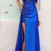 Nox Anabel E1451 Long Off The Shoulder Fitted Column Satin Dress(Nox Anabel E1451 Long Off The Shoulder Fitted Column Satin Dress) -Dress Promotion Store E1451ROYALBLUE 0