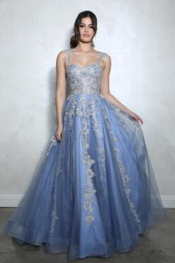 Eureka EK115 A-line Ball Gown With Embroidery Lace Detailing(Eureka Ek115 A Line Ball Gown With Embroidery Lace Detailing)