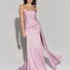 Eureka EK118 Side Sash Ruched Neckline Floor Length Strapless Gown(Eureka Ek118 Side Sash Ruched Neckline Floor Length Strapless Gown) -Dress Promotion Store EK118DUSTYMAUVE
