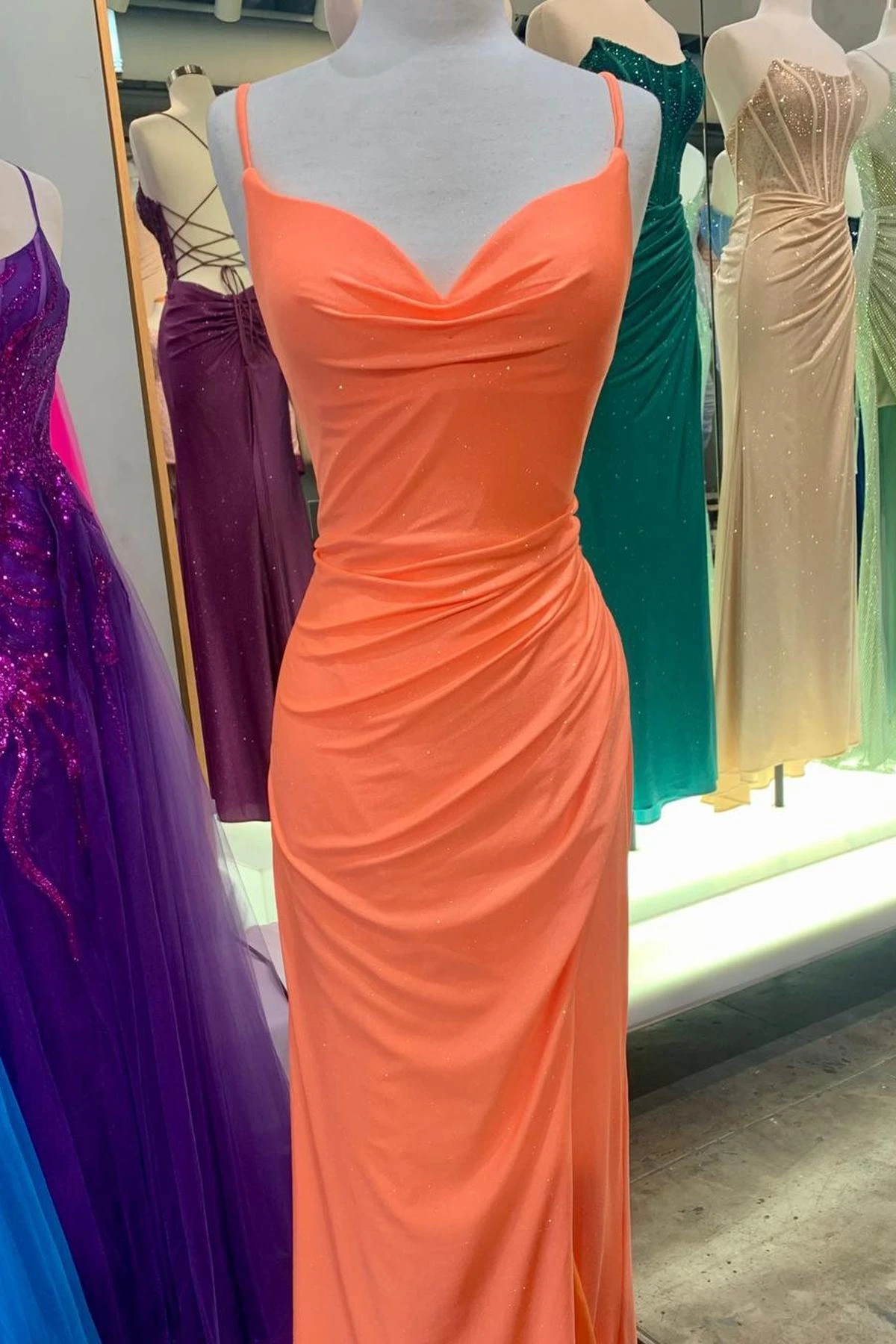 Eureka EK136 Long Glitter Jersey Gown Open Leg Slit(Eureka Ek136 Long Glitter Jersey Gown Open Leg Slit) 9 Eureka EK136 Long Glitter Jersey Gown Open Leg Slit(Eureka Ek136 Long Glitter Jersey Gown Open Leg Slit) - Image 7