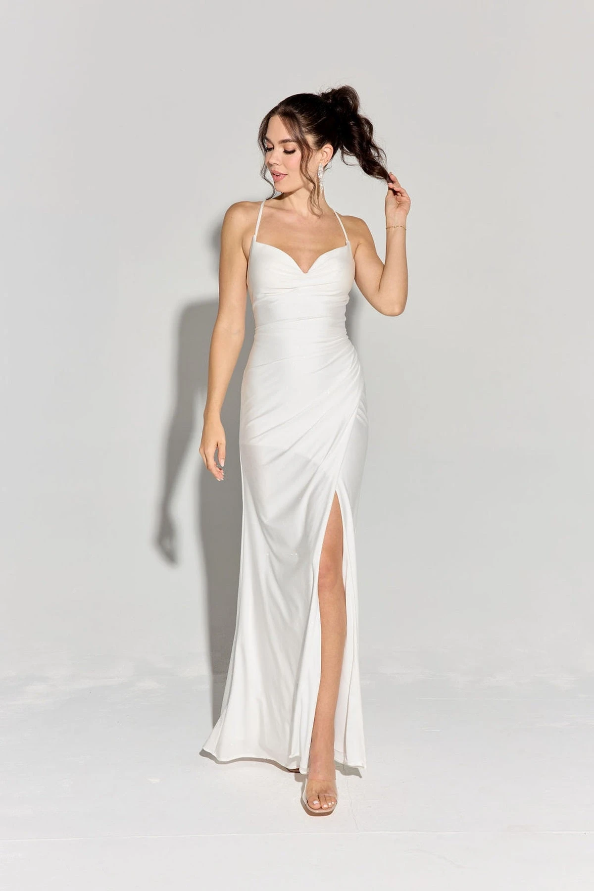Eureka EK136 Long Glitter Jersey Gown Open Leg Slit(Eureka Ek136 Long Glitter Jersey Gown Open Leg Slit) 7 Eureka EK136 Long Glitter Jersey Gown Open Leg Slit(Eureka Ek136 Long Glitter Jersey Gown Open Leg Slit) - Image 5