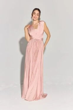 Eureka EK145 Infinite Convertible Dress Jersey Satin Spandex(Eureka Ek145 Infinite Convertible Dress Jersey Satin Spandex) -Dress Promotion Store EK145 eureka fashion dusty pink4