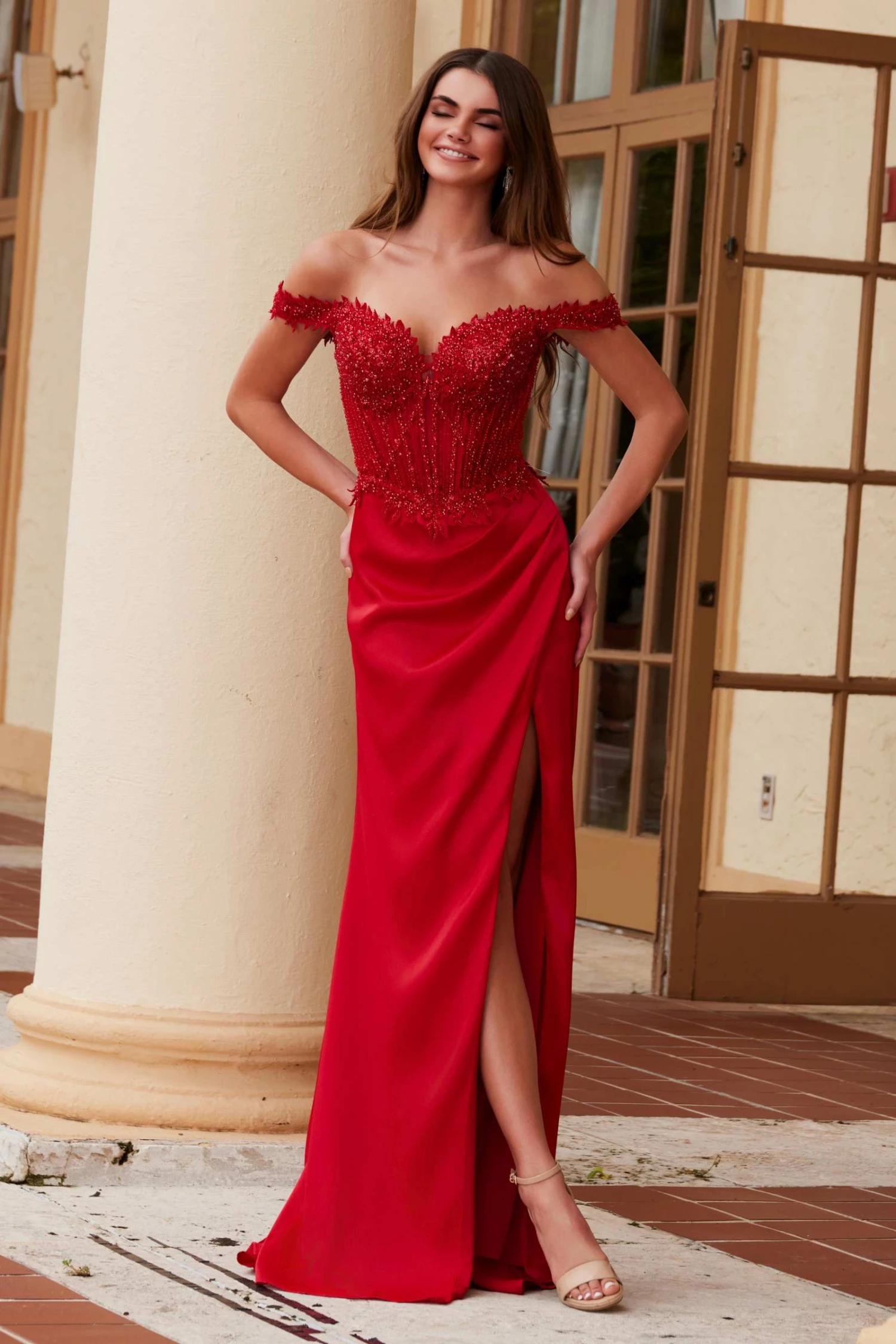 Nox Anabel F1572 Satin Sweetheart Sequin Applique Boned Waistline(Nox Anabel F1572 Satin Sweetheart Sequin Applique Boned Waistline) 14 Nox Anabel F1572 Satin Sweetheart Sequin Applique Boned Waistline(Nox Anabel F1572 Satin Sweetheart Sequin Applique Boned Waistline) - Image 12