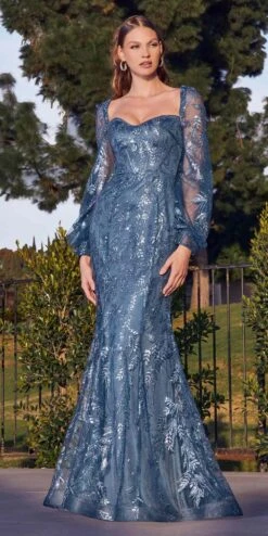 Cinderella Divine J816 Removable Long Sleeve Off The Shoulder Gown(Removable Long Sleeve Off The Shoulder Gown By Cinderella Divine J816) -Dress Promotion Store J816 lapisblue
