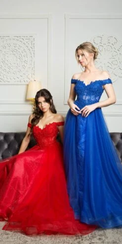 Juno A1012 Floor Length A-Line Tulle Skirt Off The Shoulder Gown(Juno A1012 Floor Length A Line Tulle Skirt Off The Shoulder Gown) 9 Juno A1012 Floor Length A-Line Tulle Skirt Off The Shoulder Gown(Juno A1012 Floor Length A Line Tulle Skirt Off The Shoulder Gown) -Dress Promotion Store JUNO A1012 DOUBLE1