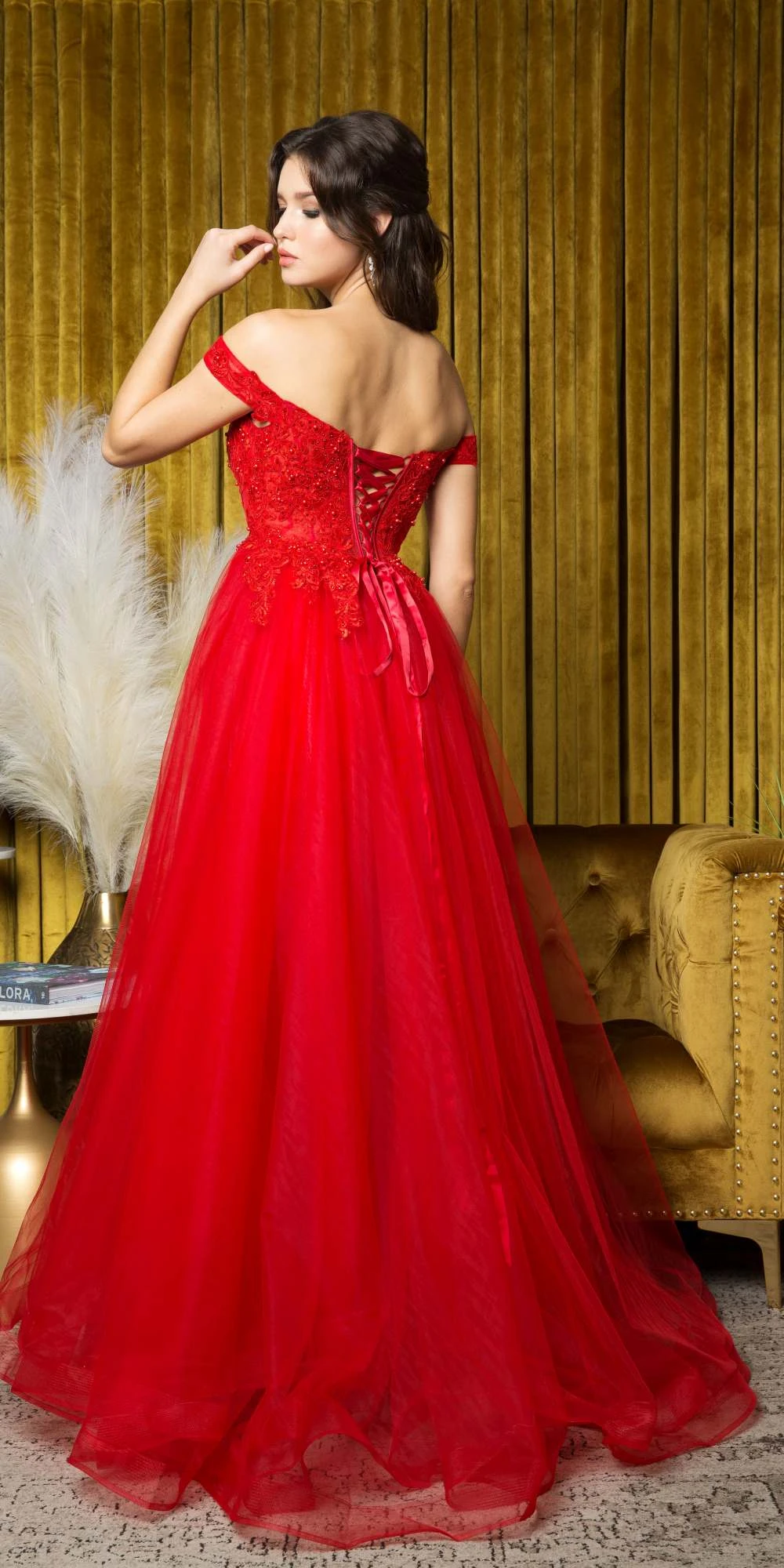 Juno A1012 Floor Length A-Line Tulle Skirt Off The Shoulder Gown(Juno A1012 Floor Length A Line Tulle Skirt Off The Shoulder Gown) 4 Juno A1012 Floor Length A-Line Tulle Skirt Off The Shoulder Gown(Juno A1012 Floor Length A Line Tulle Skirt Off The Shoulder Gown) - Image 2