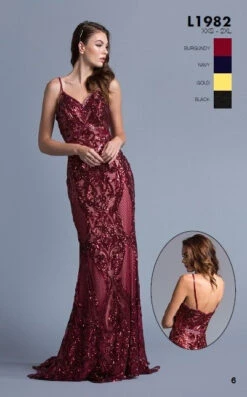 CLEARANCE - Aspeed L1982 Long Sequins Navy Blue Evening Gown V-Neck (Size XS)(Clearance Long Sequins Navy Blue Evening Gown V Neck With Spaghetti Straps Size Xs) -Dress Promotion Store L1982 aspeed cover 1a31b051 de41 4e34 a386 79f780d9a46a