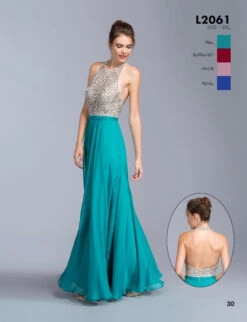 CLEARANCE - Aspeed L2061 A-line Long Formal Dress Halter Open-Back (Size XXS)(Clearance Aspeed L2061 A Line Long Formal Dress Halter Open Back Size Xxs) -Dress Promotion Store L2061 aspeed cover 0b4b5171 87dd 4324 a660 5884fe710164