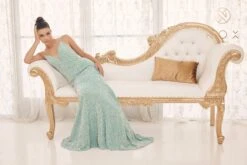 Nox Anabel R1071 Floor Length Sheath Sequin Dress(Nox Anabel R1071 Floor Length Sheath Sequin Dress) -Dress Promotion Store R1071 MINTGREEN 1