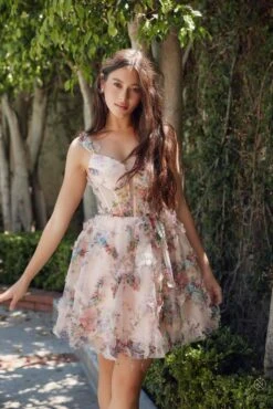 Nox Anabel S849 Dress Floral Print A-Line Party Dress(Nox Anabel S849 Dress Floral Print A Line Party Dress) 13 Nox Anabel S849 Dress Floral Print A-Line Party Dress(Nox Anabel S849 Dress Floral Print A Line Party Dress) -Dress Promotion Store S849 BLUSH 36