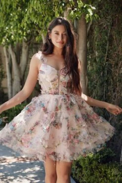 Nox Anabel S849 Dress Floral Print A-Line Party Dress(Nox Anabel S849 Dress Floral Print A Line Party Dress) 14 Nox Anabel S849 Dress Floral Print A-Line Party Dress(Nox Anabel S849 Dress Floral Print A Line Party Dress) -Dress Promotion Store S849 BLUSH 42
