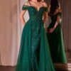 Ladivine SF009 Long Embellished Off The Shoulder Fitted Lace Gown(Ladivine Sf009 Long Embellished Off The Shoulder Fitted Lace Gown) -Dress Promotion Store SF009 EMERALD 3032c4c3 ab7f 4eef 86bd e5f74c723503