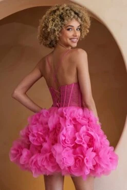 Amelia Couture SU083s Poofy Flower Ruffled A-Line Homecoming Dress(Amelia Couture Su083s Poofy Flower Ruffled A Line Homecoming Dress) 8 Amelia Couture SU083s Poofy Flower Ruffled A-Line Homecoming Dress(Amelia Couture Su083s Poofy Flower Ruffled A Line Homecoming Dress) -Dress Promotion Store SU083SPink 3