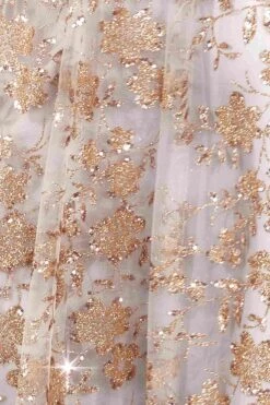 Ladivine Amoris T606 Long Sleeveless Glitter Print A-Line Gown(Ladivine Amoris T606 Long Sleeveless Glitter Print A Line Gown) -Dress Promotion Store T606 GOLD MIST 1