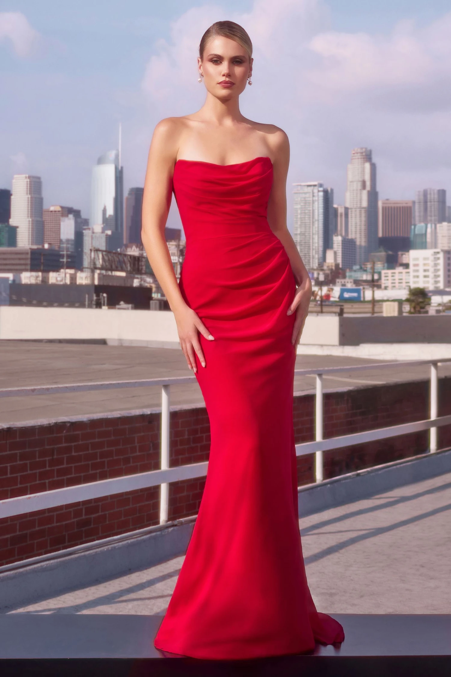 Ladivine Amoris T702 Strapless Scoop Neckline Fitted Chiffon Dress(Ladivine T702 Strapless Scoop Neckline Fitted Chiffon Dress) 6 Ladivine Amoris T702 Strapless Scoop Neckline Fitted Chiffon Dress(Ladivine T702 Strapless Scoop Neckline Fitted Chiffon Dress) - Image 4