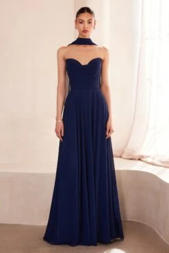 Ladivine Amoris T703 Dress Strapless A-Line Bridesmaid Gown(Ladivine Amoris T703 Dress Strapless A Line Bridesmaid Gown) -Dress Promotion Store T703 NAVY FRONT d09d5a1d 00f9 4595 80f7 1d90a013b5c3