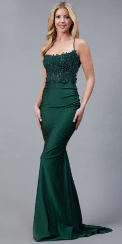 Amelia Couture TM1001 Long Fitted Rhinestone Embroidered Sheath Dress(Amelia Couture Tm1001 Long Fitted Rhinestone Embroidered Sheath Dress) -Dress Promotion Store TM1001 amelia emerald side
