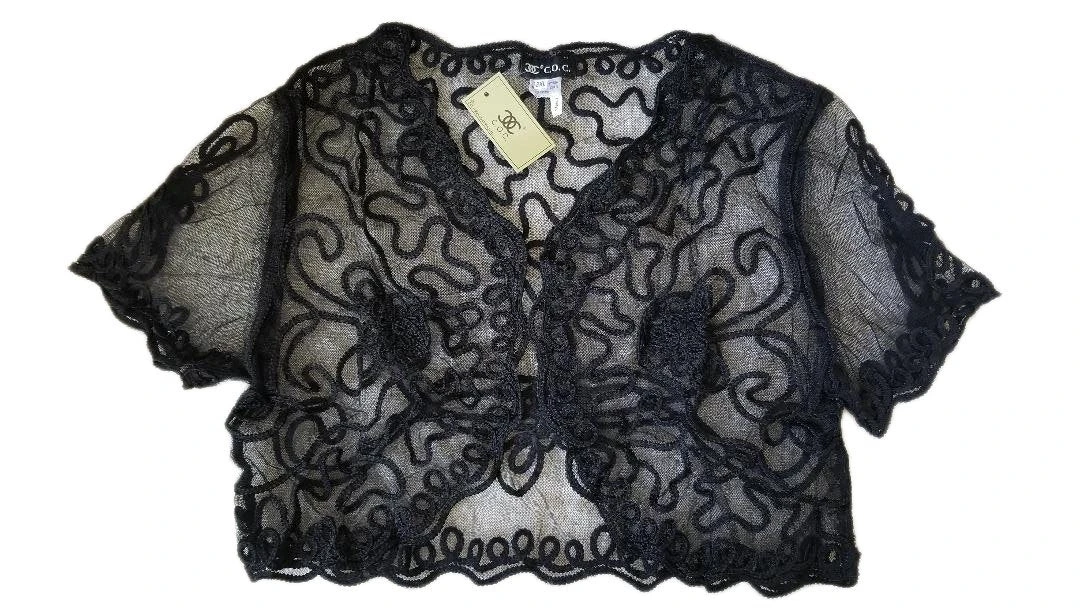 Short Sleeve Black Bolero Top(Short Sleeve Black Bolero Top) 5 Short Sleeve Black Bolero Top(Short Sleeve Black Bolero Top) - Image 3