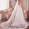 Embroidery Hem Lace Chapel Veil(Ladivine V004 Wedding Veil Embroidery Hem Lace Chapel Veil)