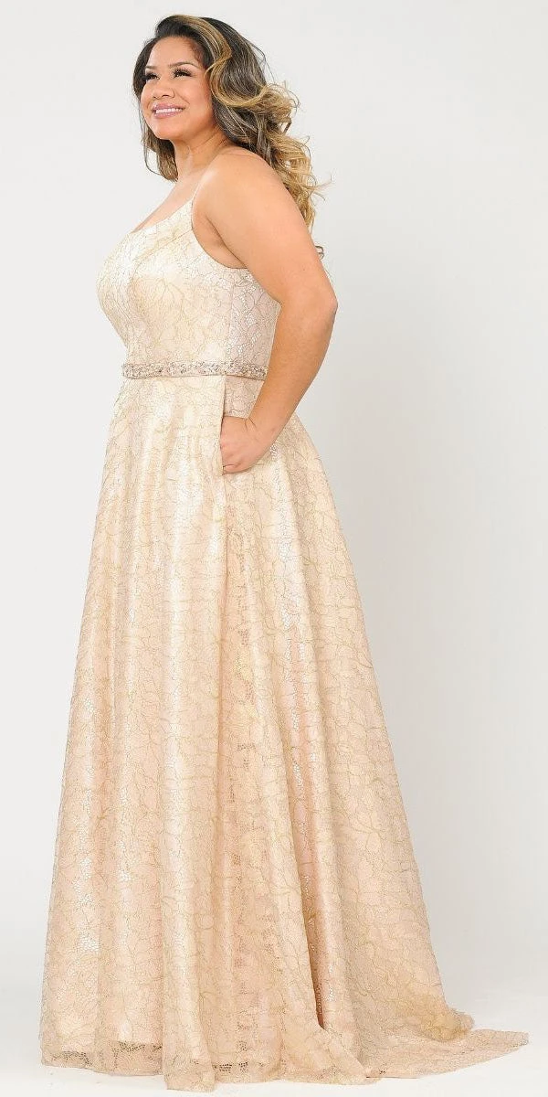 Lindas W1088 Square Neck Spaghetti Straps Floral Lace Plus Size Dress(Lindas W1088 Square Neck Spaghetti Straps Floral Lace Plus Size Dress) 4 Lindas W1088 Square Neck Spaghetti Straps Floral Lace Plus Size Dress(Lindas W1088 Square Neck Spaghetti Straps Floral Lace Plus Size Dress) - Image 2