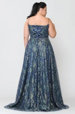 Lindas W1088 Square Neck Spaghetti Straps Floral Lace Plus Size Dress(Lindas W1088 Square Neck Spaghetti Straps Floral Lace Plus Size Dress) 11 Lindas W1088 Square Neck Spaghetti Straps Floral Lace Plus Size Dress(Lindas W1088 Square Neck Spaghetti Straps Floral Lace Plus Size Dress) -Dress Promotion Store W1088 GREENBACK