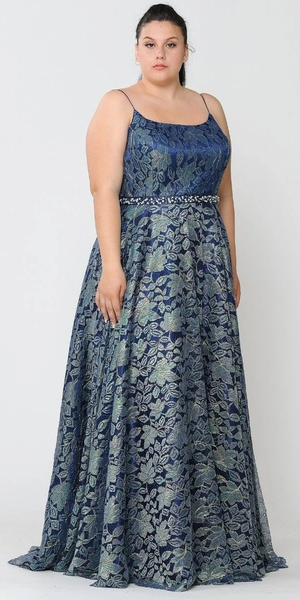 Lindas W1088 Square Neck Spaghetti Straps Floral Lace Plus Size Dress(Lindas W1088 Square Neck Spaghetti Straps Floral Lace Plus Size Dress) 5 Lindas W1088 Square Neck Spaghetti Straps Floral Lace Plus Size Dress(Lindas W1088 Square Neck Spaghetti Straps Floral Lace Plus Size Dress) - Image 3