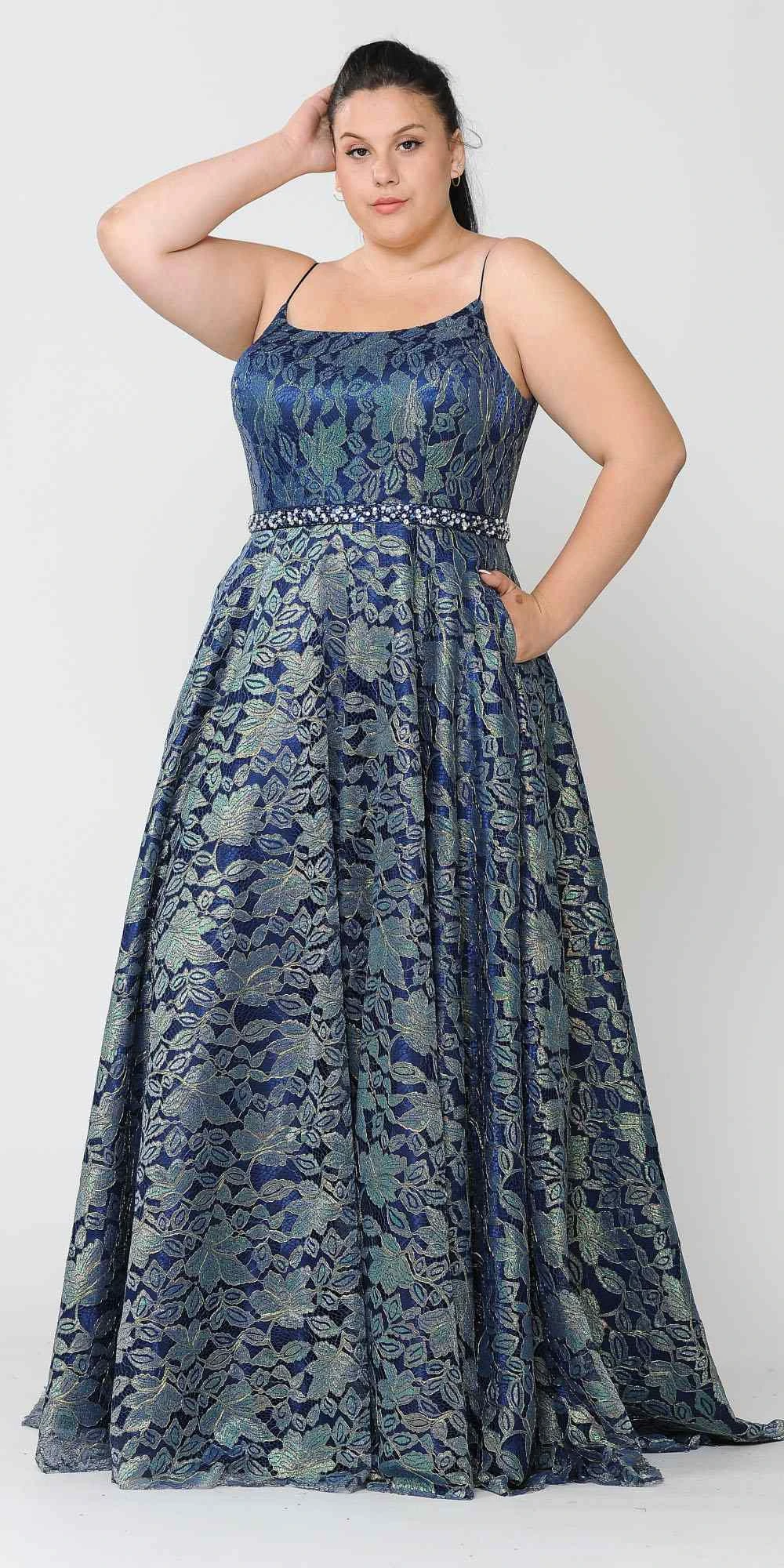 Lindas W1088 Square Neck Spaghetti Straps Floral Lace Plus Size Dress(Lindas W1088 Square Neck Spaghetti Straps Floral Lace Plus Size Dress) 7 Lindas W1088 Square Neck Spaghetti Straps Floral Lace Plus Size Dress(Lindas W1088 Square Neck Spaghetti Straps Floral Lace Plus Size Dress) - Image 5