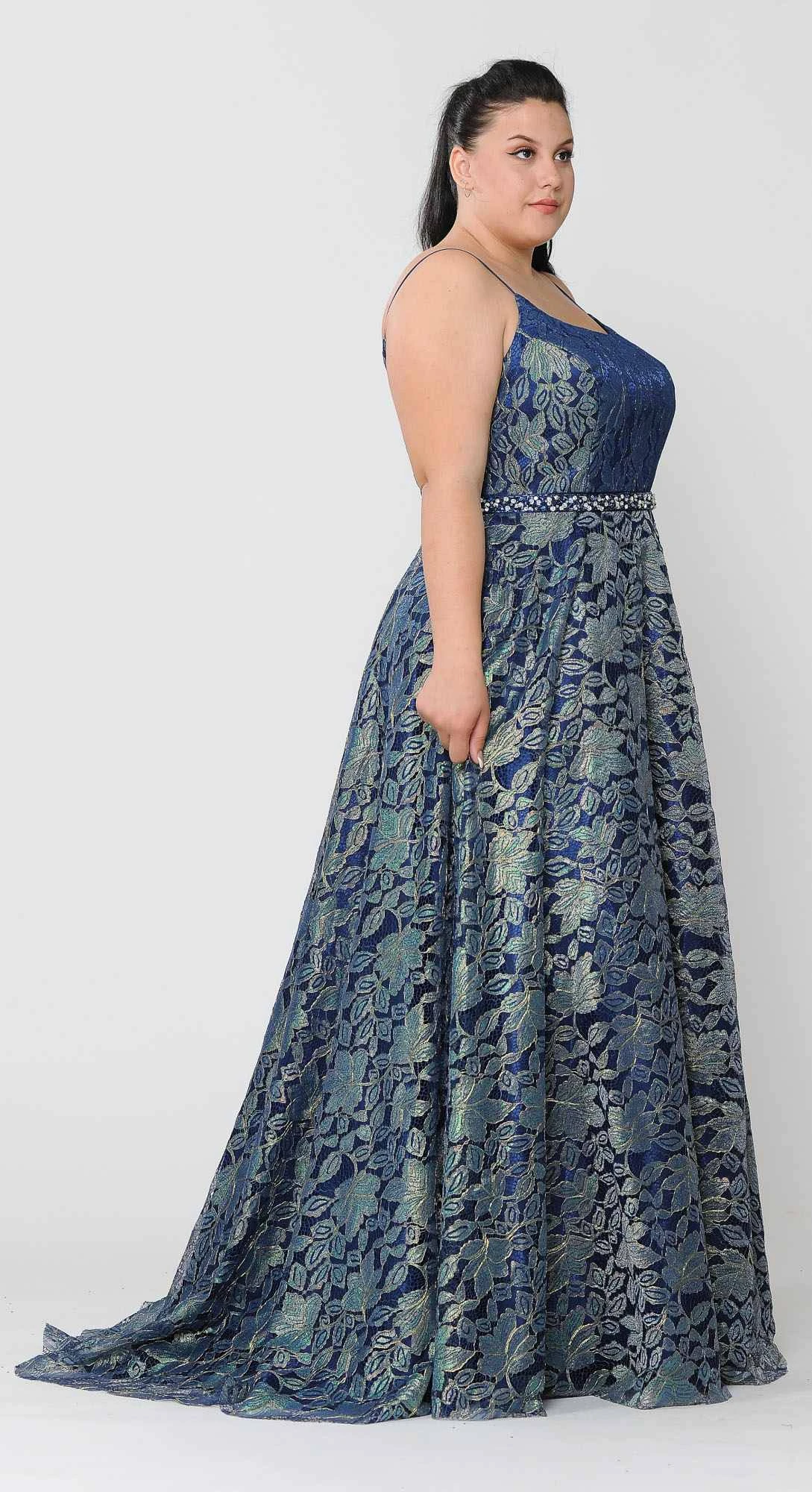 Lindas W1088 Square Neck Spaghetti Straps Floral Lace Plus Size Dress(Lindas W1088 Square Neck Spaghetti Straps Floral Lace Plus Size Dress) 8 Lindas W1088 Square Neck Spaghetti Straps Floral Lace Plus Size Dress(Lindas W1088 Square Neck Spaghetti Straps Floral Lace Plus Size Dress) - Image 6