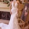 Andrea & Leo WL019 Wedding Dress Lace Halter Neck Mermaid(Andrea Leo Wl019 Wedding Dress Lace Halter Neck Mermaid) 1 Andrea & Leo WL019 Wedding Dress Lace Halter Neck Mermaid(Andrea Leo Wl019 Wedding Dress Lace Halter Neck Mermaid) -Dress Promotion Store WL019 LADIVINE OFF WHITE