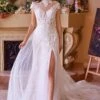 Andrea & Leo WL035 Wedding Dress Lace & Tulle Short Sleeve Gown(Andrea Leo Wl035 Wedding Dress Lace Tulle Short Sleeve Gown)