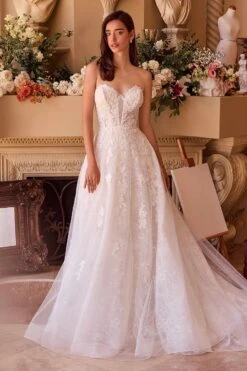 Andrea & Leo WL052 Dress Deep Sweetheart Strapless Bridal Ball Gown(Andrea Leo Wl052 Dress Deep Sweetheart Strapless Bridal Ball Gown)