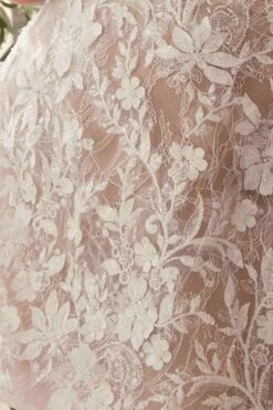 Andrea & Leo WL084 Strapless Short Lace Midi Wedding Dress(Andrea And Leo Wl084 Strapless Short Lace Midi Wedding Dress) -Dress Promotion Store WL084 OFF WHITE NUDE 2